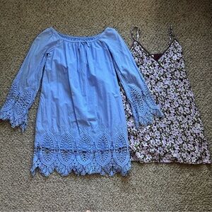 BP Nordstrom Blue and Purple Mini Dress Bundle